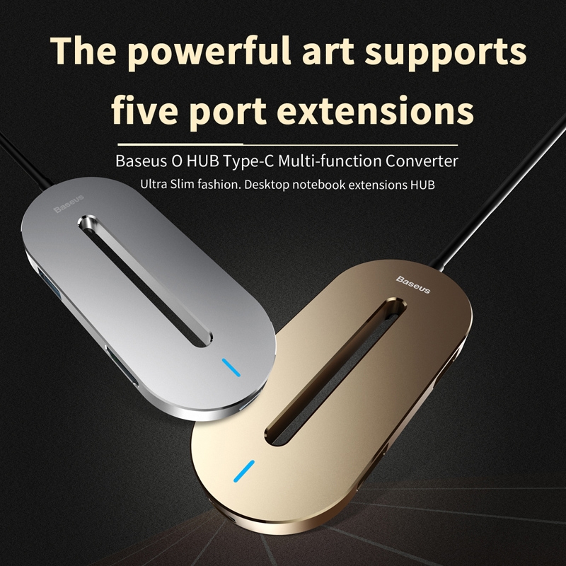 Baseus O HUB CABOOK-0V, многофункциональный USB type-C Hub